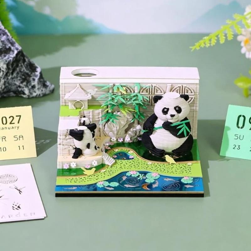Time Piece 3D Desk Calendar 2027 Paper Carving Tear-away Design for Artistic Home Office Space