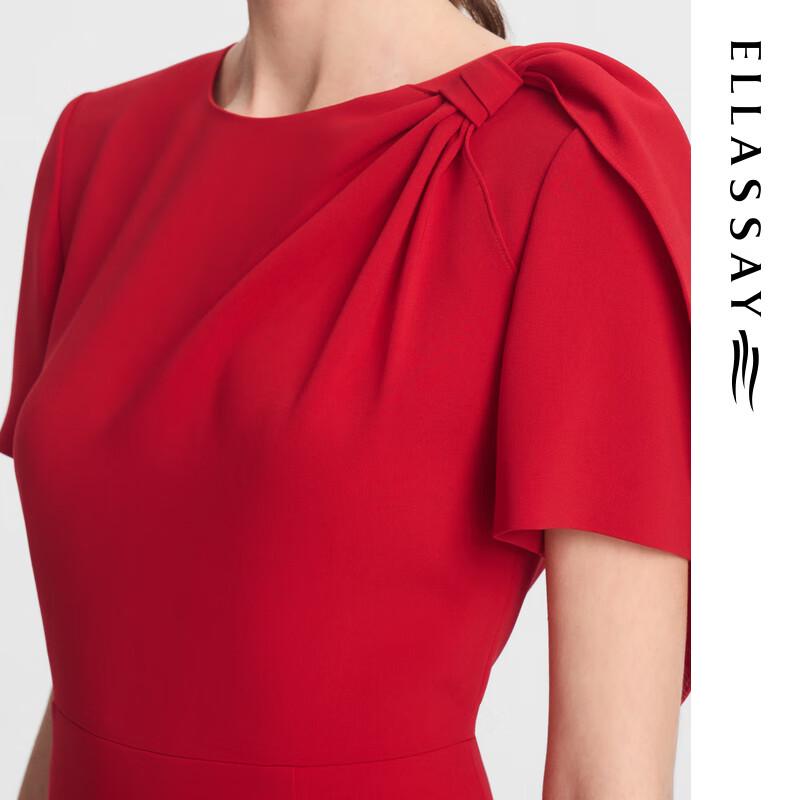 ELLASSAY Spring/Summer Tri-Acetate Shoulder Bow Bubble Dress