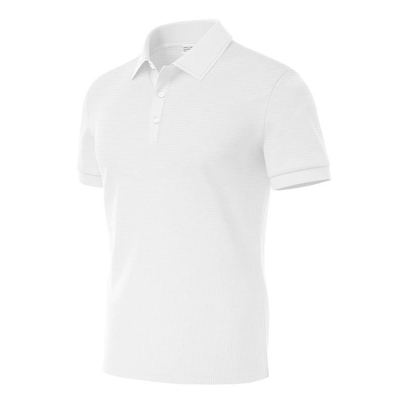 Summer New Arrival Men's Polo Shirt Solid-Colour Collared Short-Sleeved Top with Contrast Panels