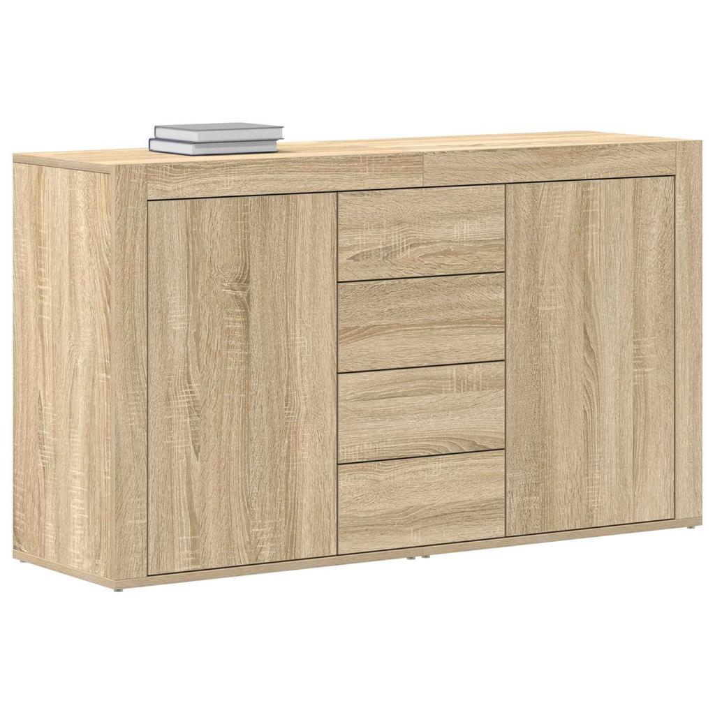 Sideboard in Sonoma Oak Finish 120 x 36 x 69 cm Particleboard