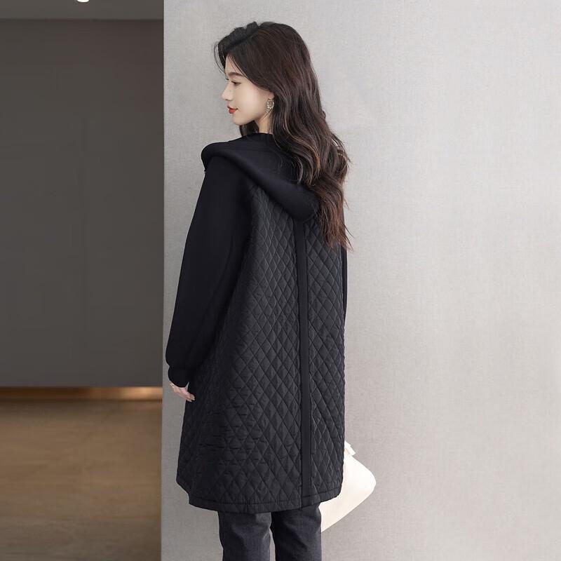 Abrigo con capucha de longitud media para mujer Sibai She Otoño 2025