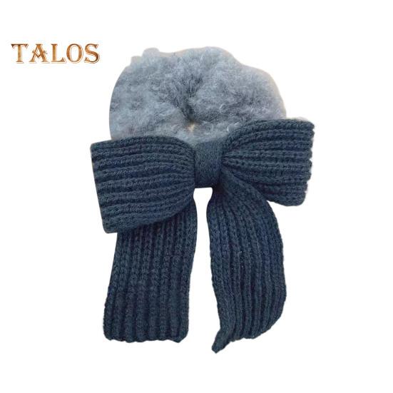 Bow Hair Rope Knit Bow Plush Hair Tie Elastic Hair Band Scrunchies Girls Ponytail Holder Hair Rope for Thick Thin Hair Accessories