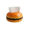 Creative Hamburger Shaped Tissue Box Holder Retro Style Kitchen Decoration Plastic Storage Container For Home Office