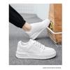 Men's Spring-Autumn Unique Design Versatile Casual Solid Black Board Shoes, Thick-Soled Height-Increasing Puffy Trendy Footwear For Youth.