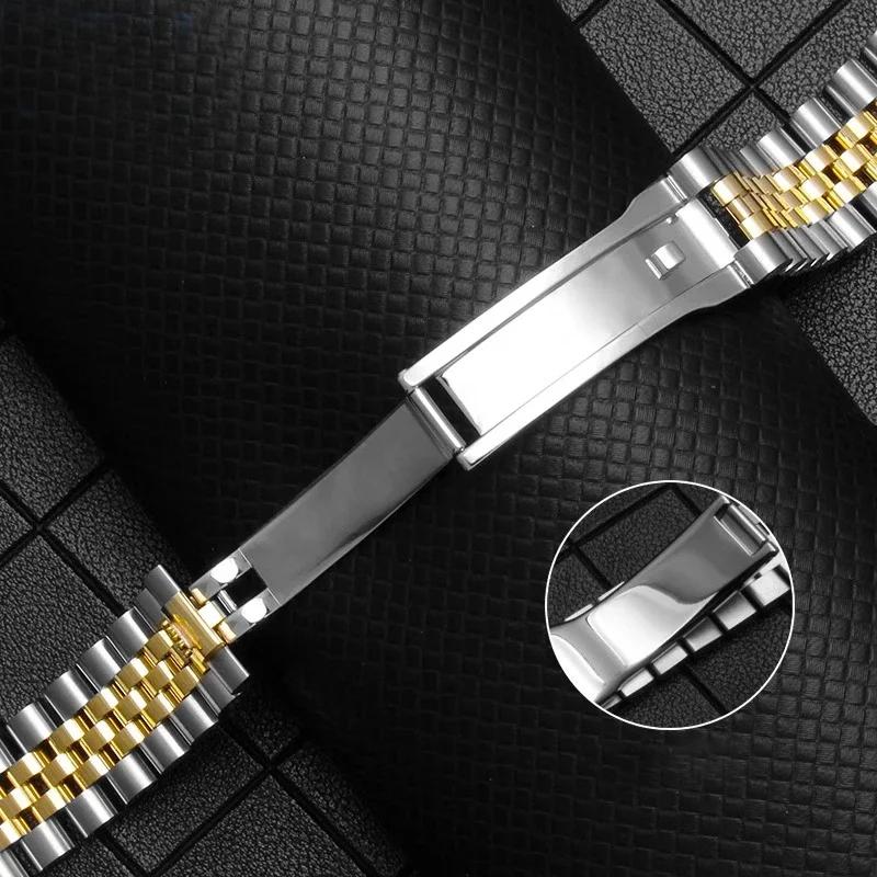 Watchbands For Rolex DATEJUST DAY-DATE OYSTERPERTUAL DATE Stainless Steel Watch Accessories Strap 17mm 20mm 21mm Watch Bracelet