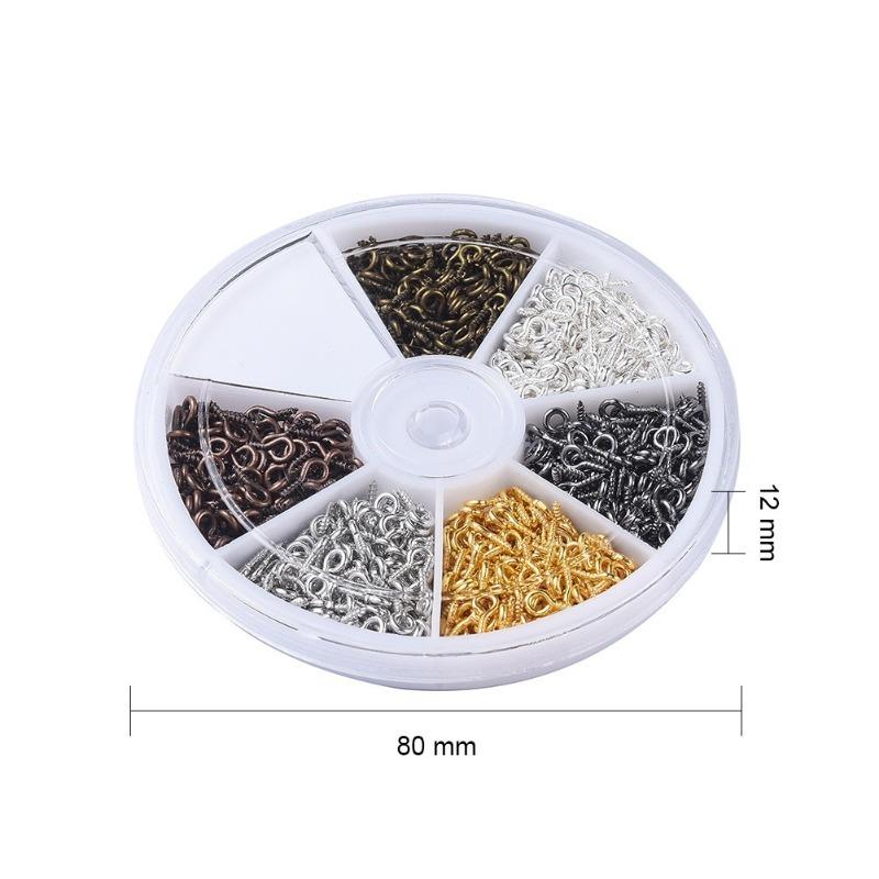720pcs/pack Small Sheep Eyes Nail Screw Jewelry Accessory Claw Nails Beaded Pendant DIY Jewelry Accessories
