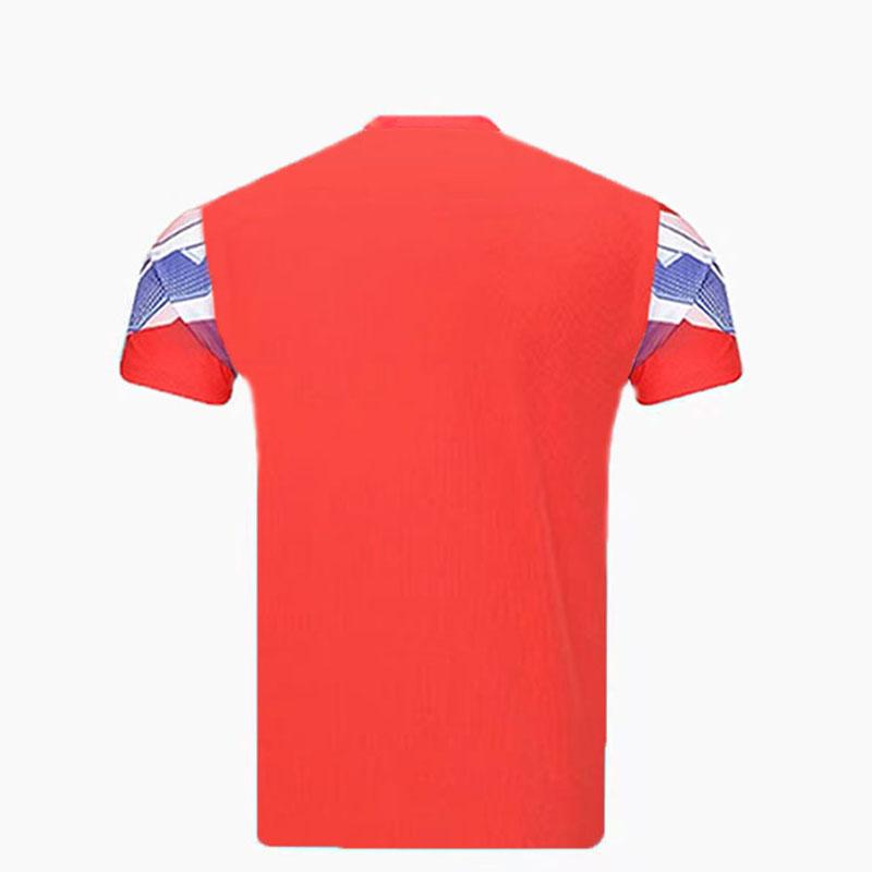 Li Ning Badminton Series Geometric Lines Quick-Dry Cool Casual Sports Suit Unisex Sports Suit Cinnabar-Red AATV011-4