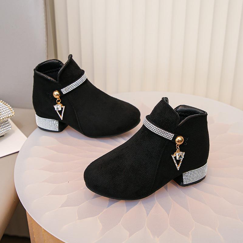 Girls' Korean Style Princess Ankle Boots - Spring Arrival, Short Student Boots, Parent-Child, 25MM Heels