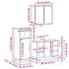 3 piece bathroom furniture set in Sonoma oak melamine faced board