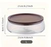Wooden Trays Glass Bowl Nuts Fruits Food Container Cereals Jar Double Layer Candy Jars with Wooden Lid Home Kitchen Storage Box