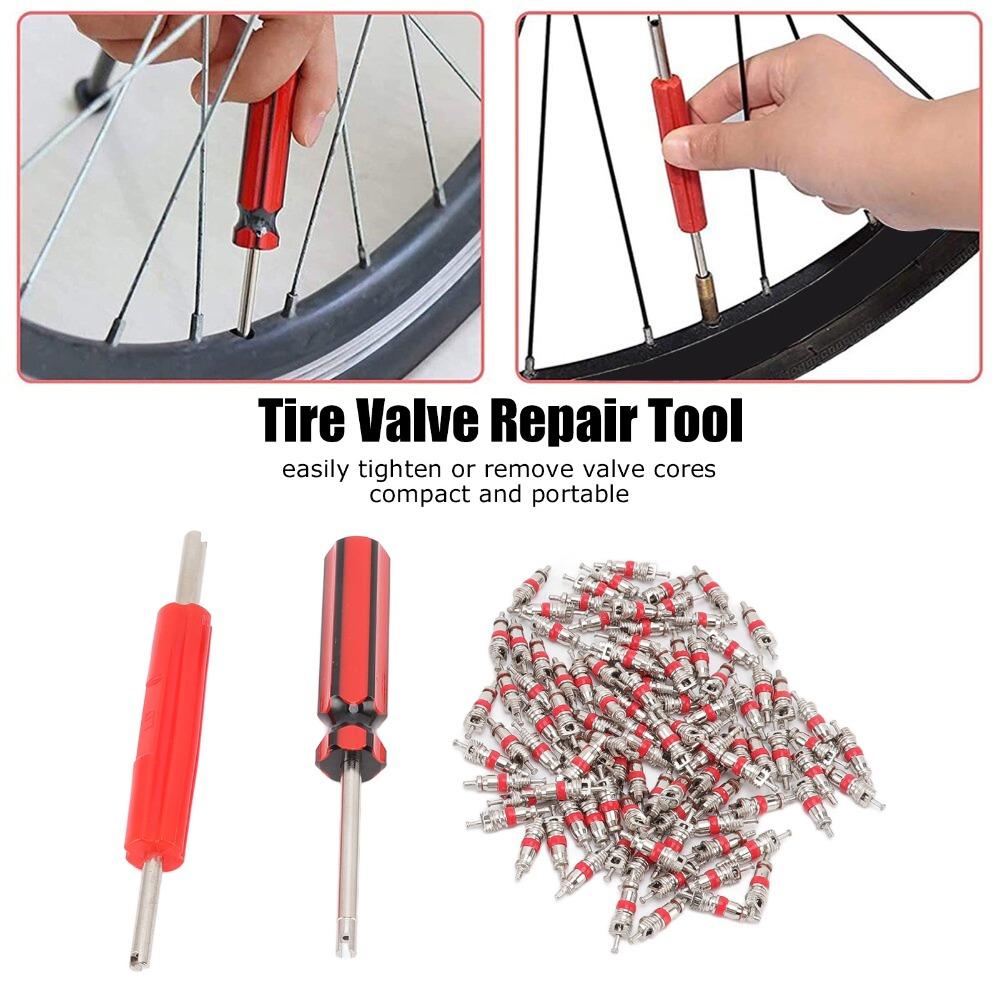 102PCS Dual-End Valve Core Remover Tire Repair Tool Valve Stem Tool  Valve Core Replacement