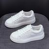 Genuine leather white shoes women's board shoes 2025 new spring and autumn casual breathable thick sole single shoe large size