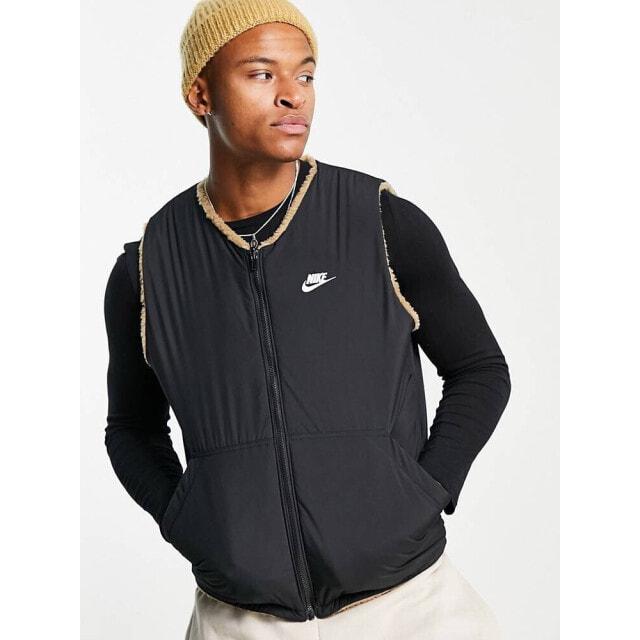 

Двусторонний жилет Nike Club Winter из темной коряги/черного цвета