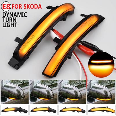 2 ks pro Skoda Octavia 2009-2013 SUPERB 2008-2014 Dynamický LED směrový světlomet Blinker Zrcátko Blikač Sekvenční světlo