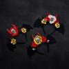 Simulation Flowers Halloween Skull Headband Dark Day of The Dead Hairband  Festive Decorations