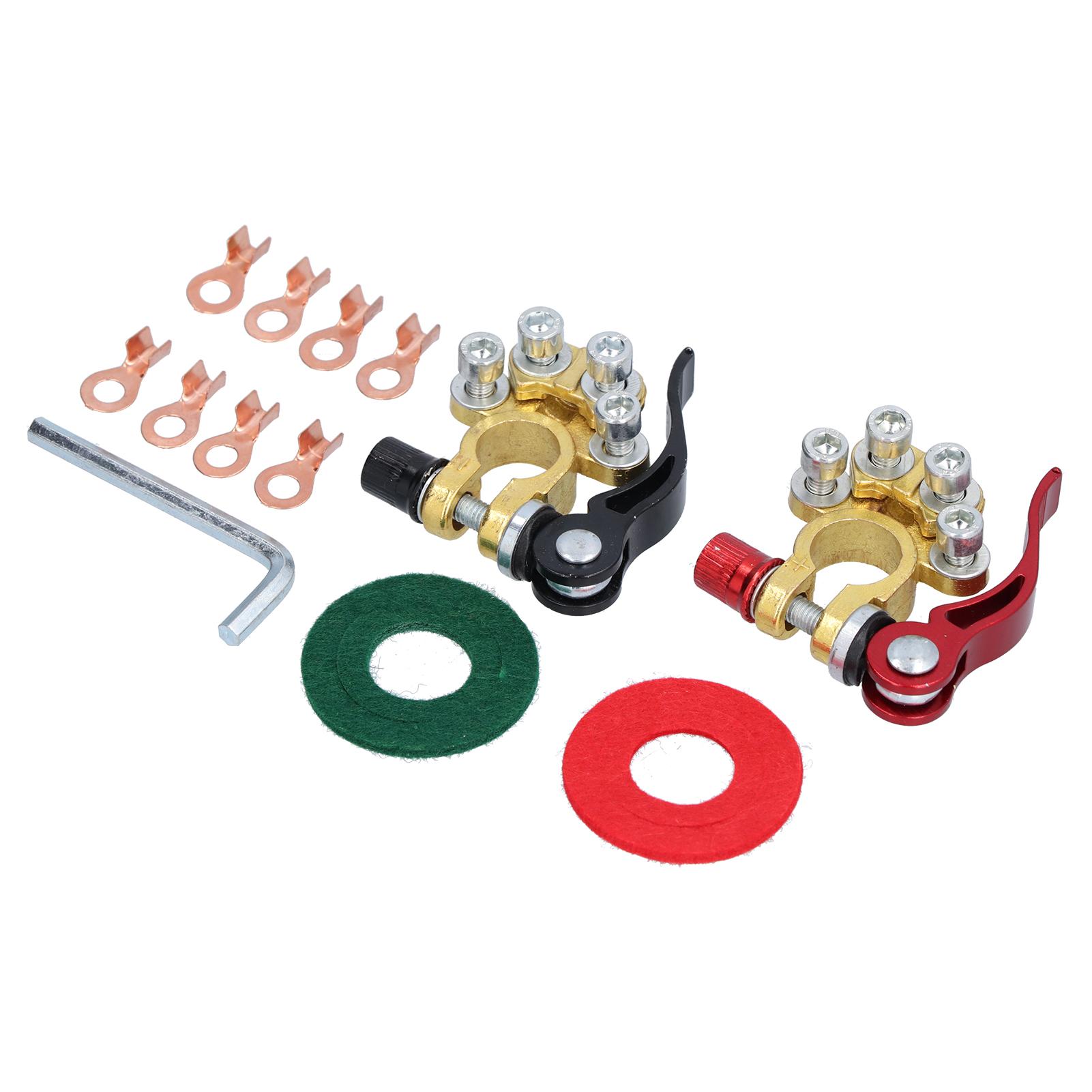 

13Pcs Battery Terminal Quick Release 4 Way Positive Negative Connector Clamp Set Kit