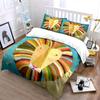 Colorful Lion Art Decor Set Bedding Set with 1 Duvet Cover 2 Pillowcases Single Double King Queen, Gift
