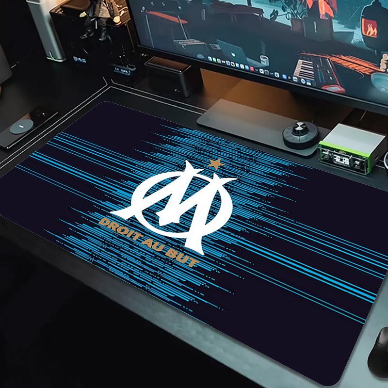 Olympique De Marseille Print Cushion Non-slip Laptop Tablet Big Mousepad XXL Mat Mini PC Playmat With Lock Edge