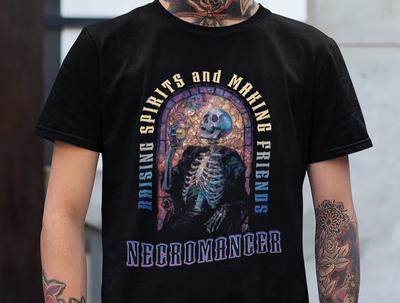 Necromancer Shirt, Dungeons and Dragons Shirt, DnD Shirt, D&D Shirt, Raising Spirits and Making Friends T-Shirt, Funny Shirt, TTRPG Tee