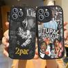 Americký rapper T-Tupac S-Shakur Pouzdro na telefon Pro IPhone 16 15 14 13 12 11 Pro Max Plus Kožený kryt