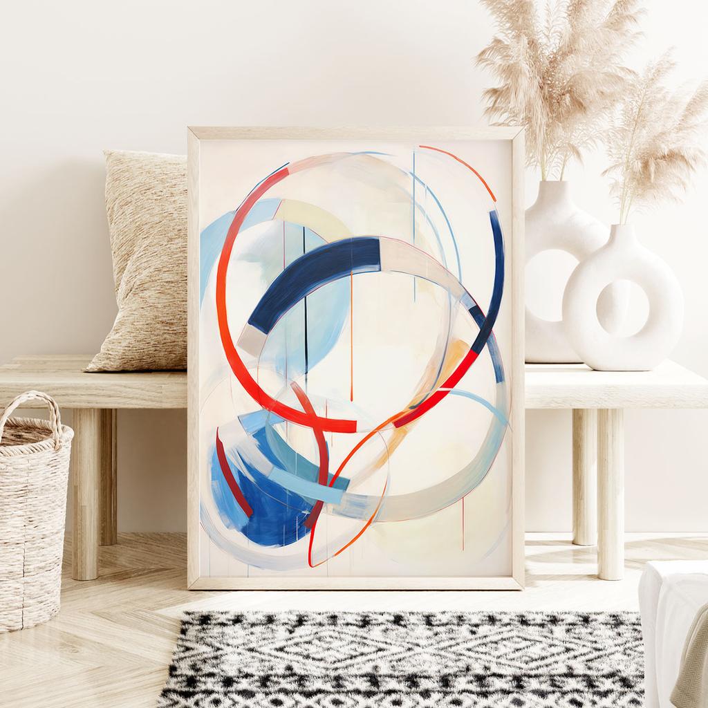 Plakat nowoczesna abstrakcja kolorowa