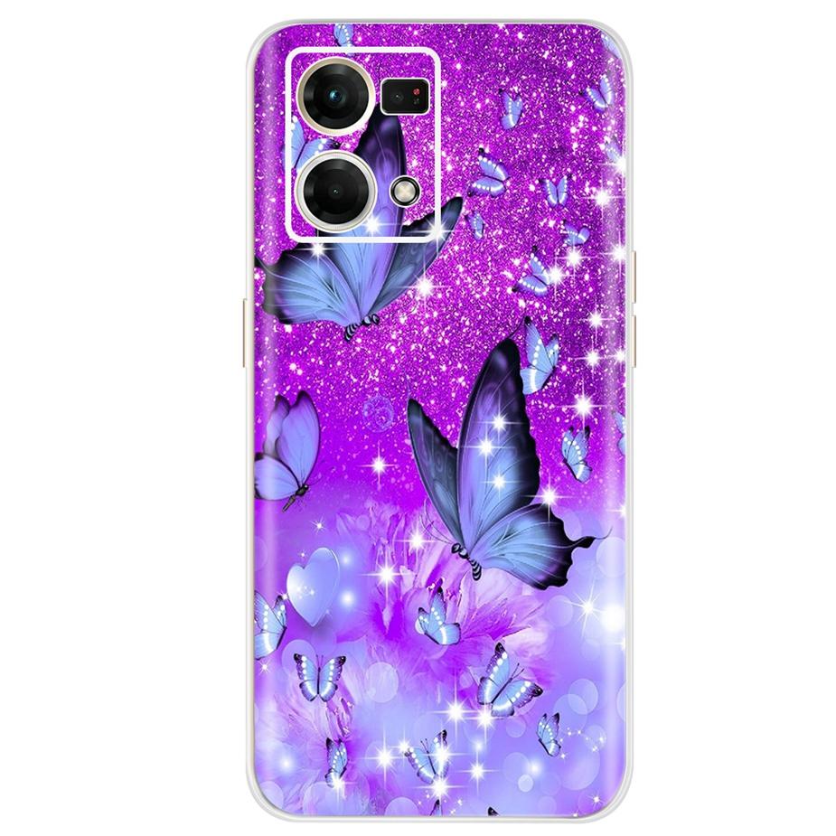 For Oppo F21 Pro 4G Case Oppo Reno7 CPH2363 Colorful Painted Cover Soft Silicone Case For Oppo Reno7 Reno 7 F21 Pro Fundas Coque