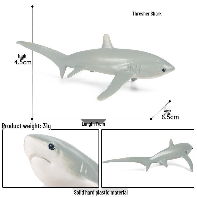 Children s Long-Tailed Shark Model - Prehistoric Marine Toy Ornament