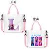 Anime Cartoon Letter Shoulder Bag Versatile Commuter Handbag Large Capacity Student Canvas Bag
