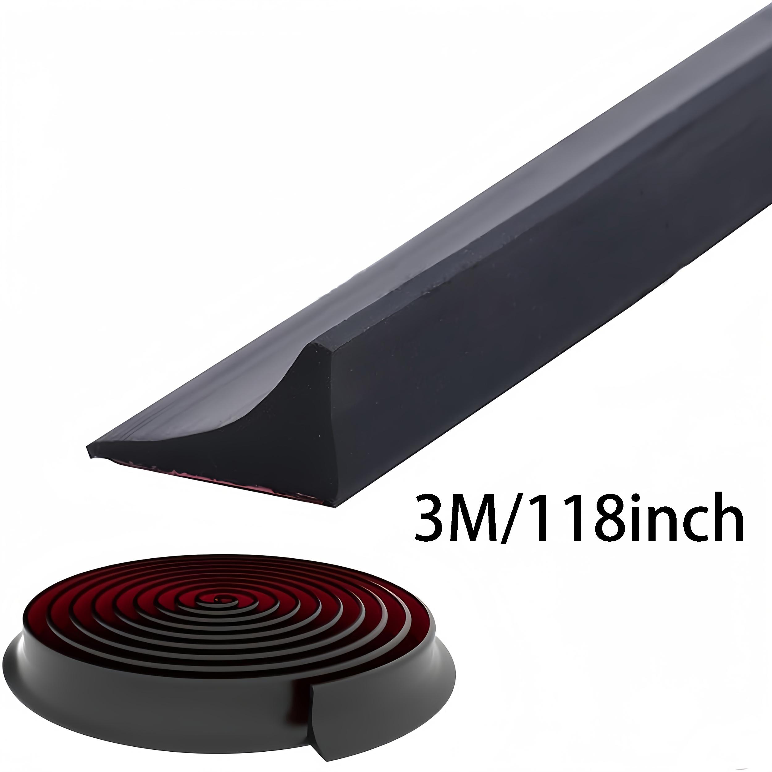 New Foldable Shower Door Threshold Water Barrier, 5.0m, Self-Adhesive Silicone Waterproof Strip, Removable Splash Guard