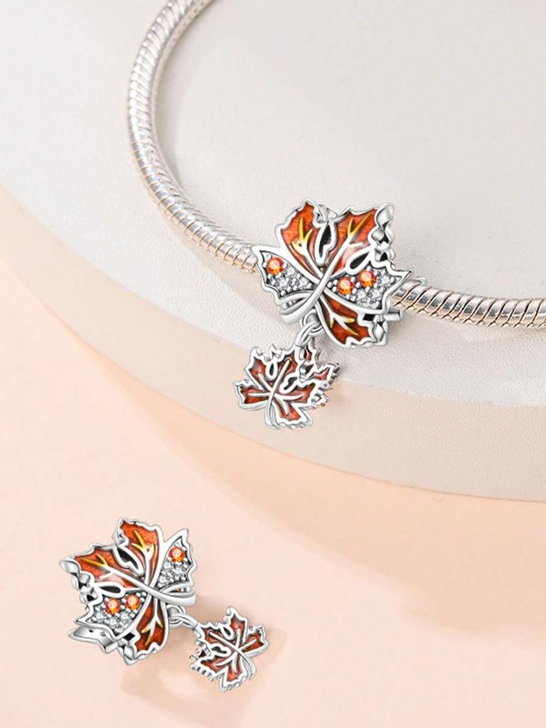 Charms Plata Utumnacornsfallen Andflowers Beads For Charmsoriginales Bracelet Beads Jewellery Making Women'S Gift
