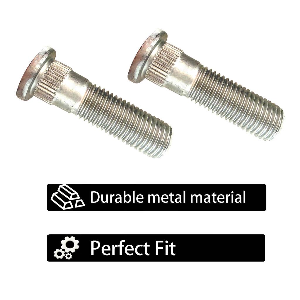 2PCS Car Accessories Front Wheel Studs M12X1.5MM 49MM Replacement W700678S442 Compatible For Ford Escort Fiesta Focus Mondeo Ka Transit