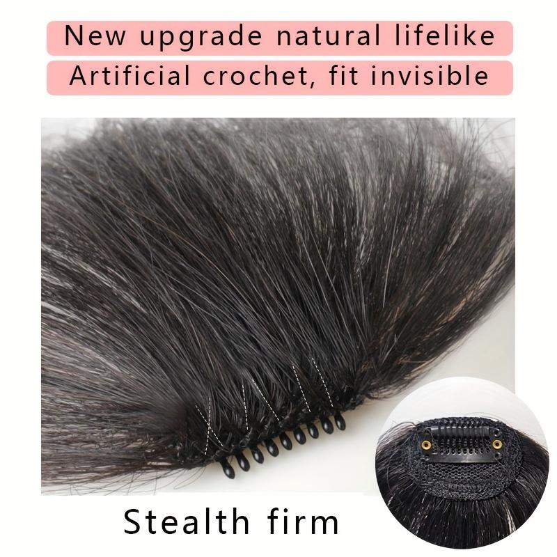 MISSQUEEN Synthetic Hair One Piece Straight Clip In Hair Extensions Flat Air Fringe Front Bangs With Costume Hair Bangs Hair Accessories