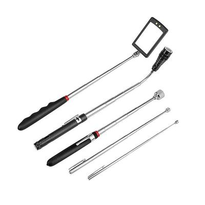 Retractable Magnetic Pickup Tool with Light & Inspection Mirror