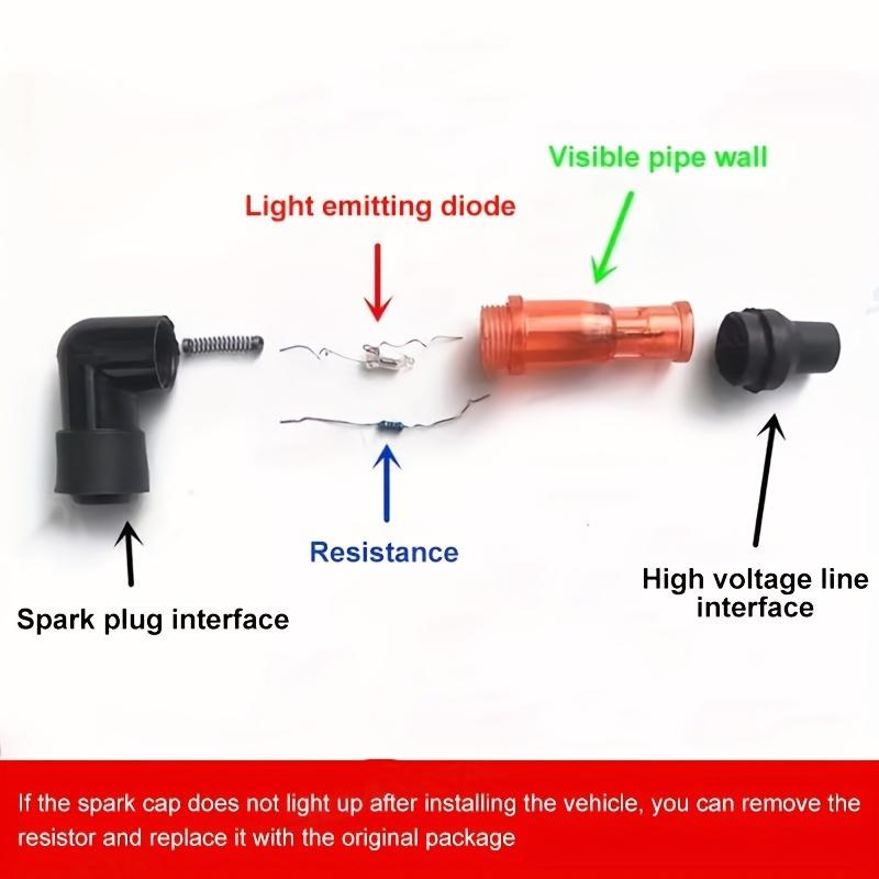 Motorcycle Flash Spark Plug Cap Universall Motorcycle Ignition Spark Plug Cap 90Degree Flashing Spark Plug Cap for Moto