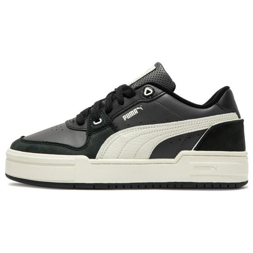 Puma Ca Pro Lux Ii Suede Leather Round Toe Lace Up Low Top Sneakers Unisex Sneakers Black Brown 393176-01