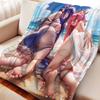 Cartoon Genshin Impact Yae Miko Flannel Blanket Cover Warmth Soft Anime Blanket Multifunctional Decor Home Universal Blankets