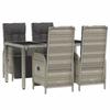 VidaXL Ensemble de salle à manger de jardin 5 pcs avec coussins Gris 3185031