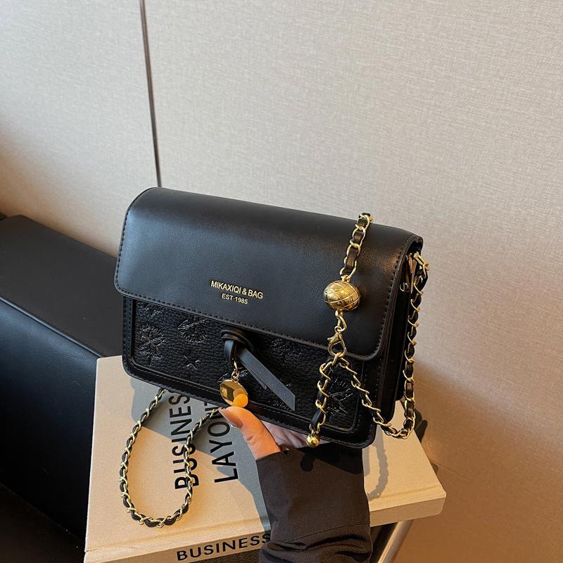 Popular bags women's new spring and summer simple versatile chain bag high-end shoulder messenger bag