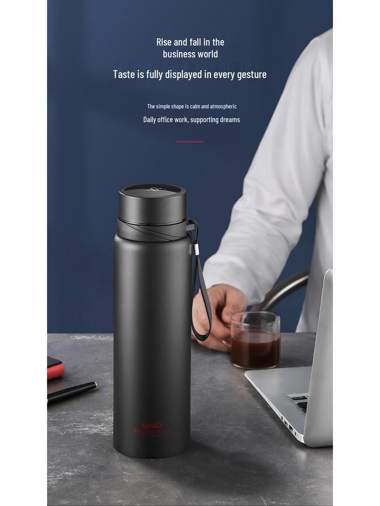 Large Capacity Stainless Steel Insulated Travel Kettle with Lanyard - Customizable Sports Water Bottle