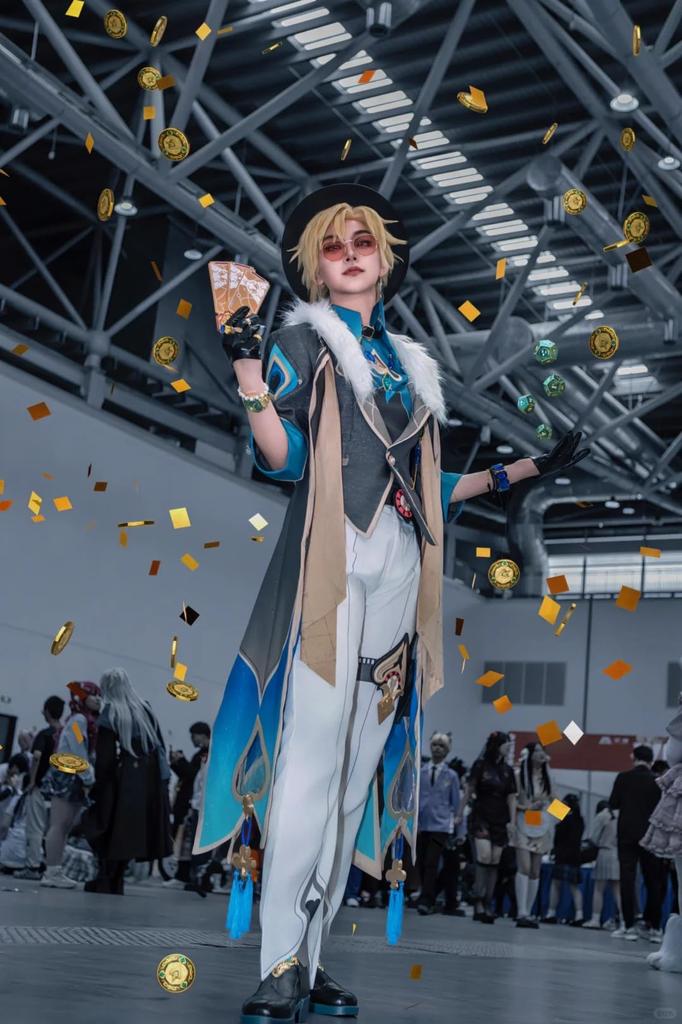 [BASETAKE] Deluxe Edition Honkai Star Rail Cosplay Costume, Aventurine Kafka, Unisex, Christmas, Halloween, Game Costume