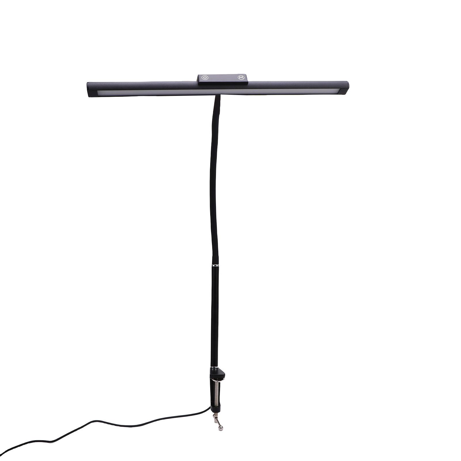 

LED Desk Lamp Double Key Stepless Dimming Eye Caring Gooseneck Table Lamp for Reading Studying Working