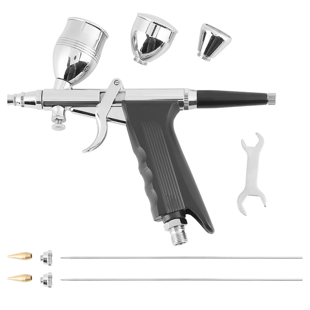 Gravity Spray Gun Airbrush 0.3mm 0.5mm 0.8mm Nossles Cups Set Kit