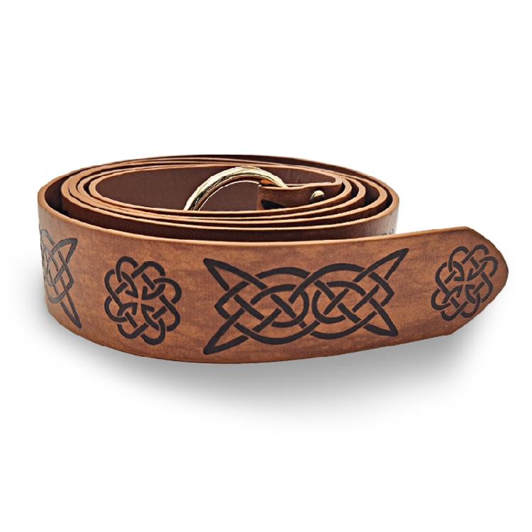Medieval Embossed Viking Vegvisir PU Leather O Ring Belt Retro Renaissance