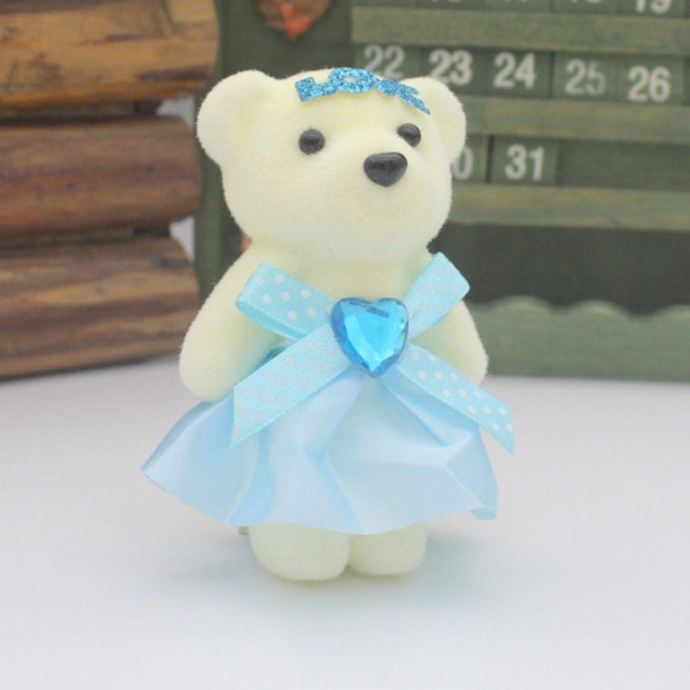 10pcs/set Foam Bear Bear Plush Foam Toys Plush Doll Cartoon Mini Bear Flower Bouquet 10cm Plush Animal Cartoon Bouquet Doll