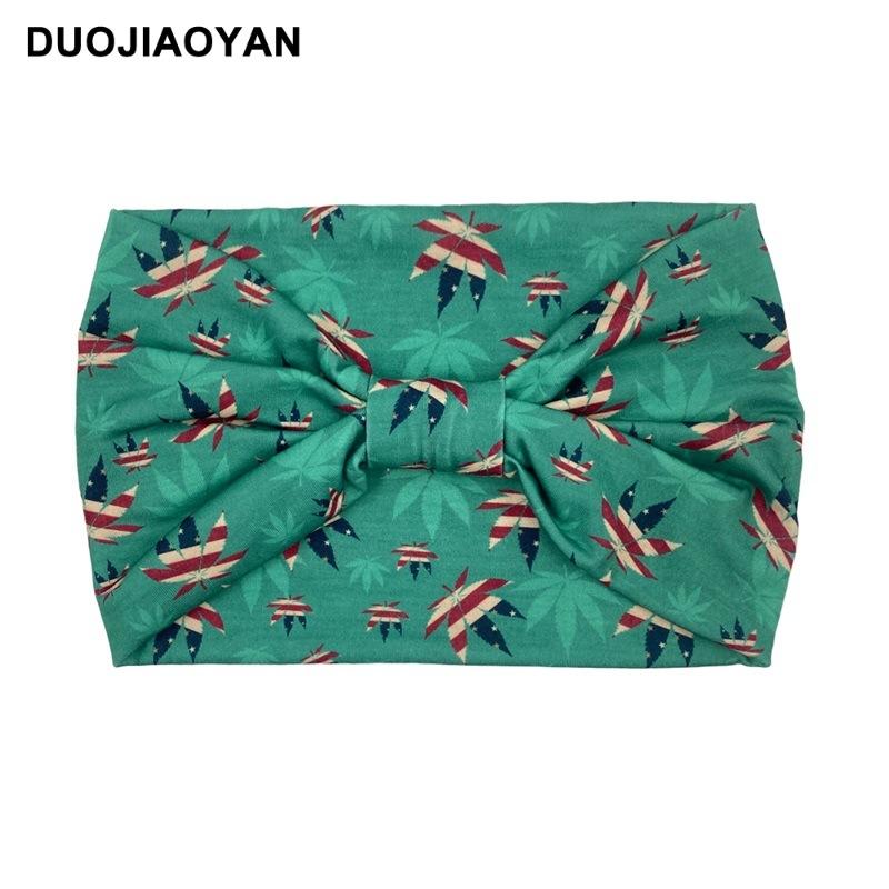 Knot Headband, Color Blocked Pattern Printed Sports Headband, Fashionable Polka Dot Wide Edge Elastic Headband