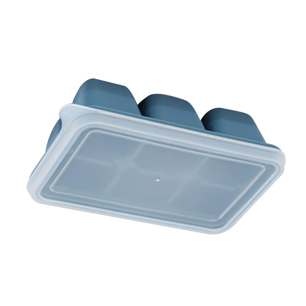 Trays Multipurpose 6 Grids Reusable Leakage Proof Easy Release Soft Bottom Silicone   Molds with Removable Lid