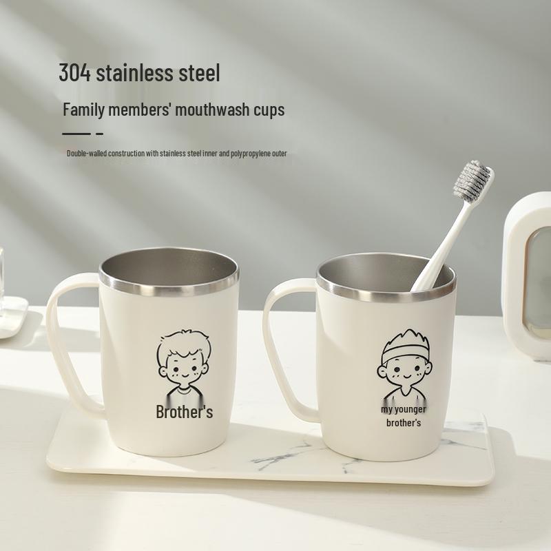 304 Stainless Steel Family Toothbrush Holder - Parent-Child Set for 3-5 Members