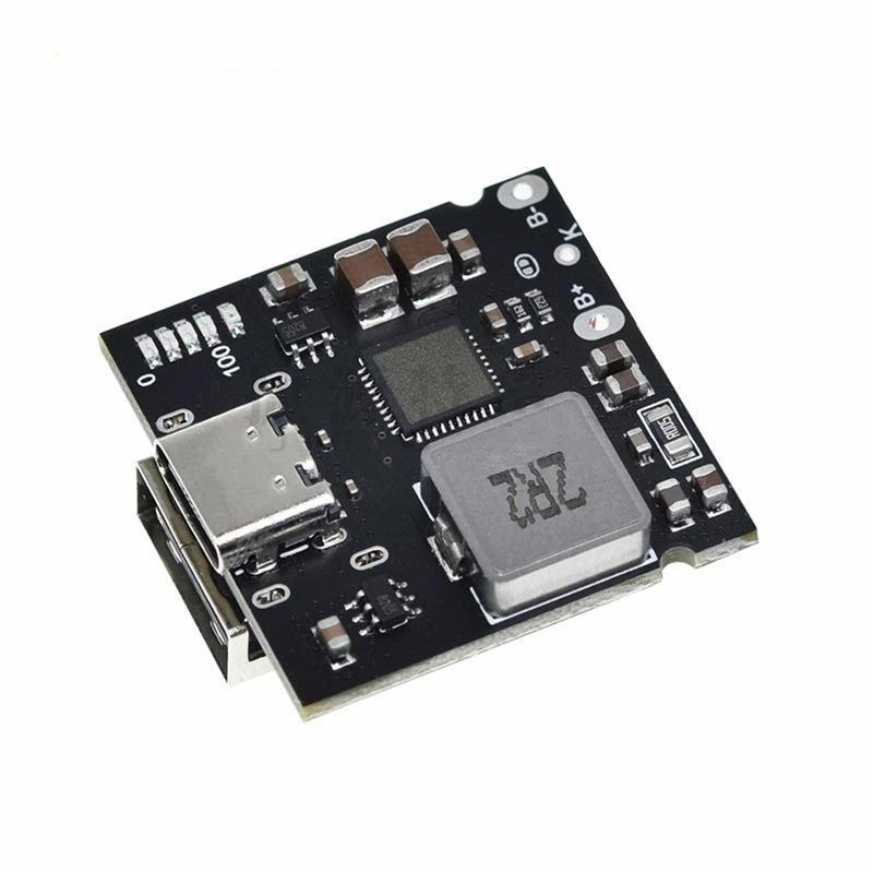 1Pcs Type-C Usb Dc 5V To 3.7V 4.2V Lithium Battery 4A Pd 18W Fast Charge Module 1S Bms 18650 Li-Ion Charging Discharging Board