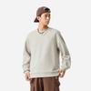 Li Ning Bequemer Lässiger Rundhals-Pullover Einfaches Lockeres Fleece-Sweatshirt Herren Sweatshirt Mica-Grau AWDUA53-13