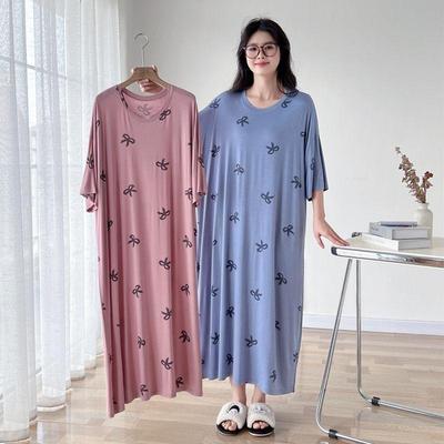 Letnia koszulka z krótkim rękawem o kroju oversize, luźna koszula nocna, odzież ciążowa, odzież domowa